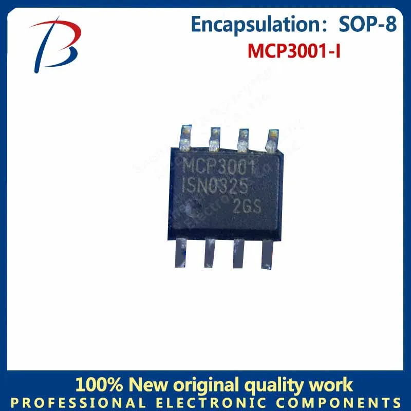 MCP3001-I Pacote SOP-8 Tela de conversão analógica para digital, 10pcs