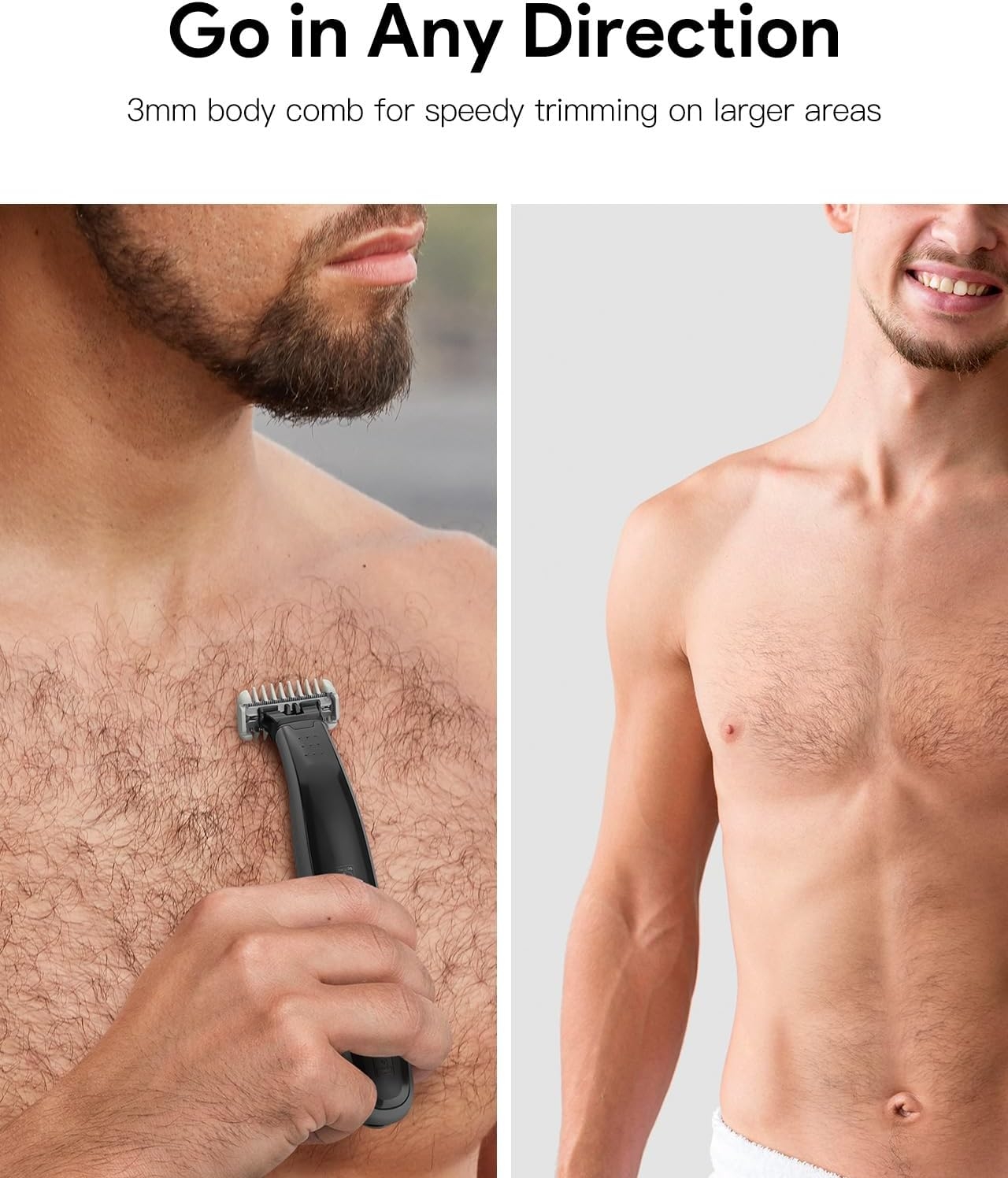 2Pcs Intimate Skin Protector & Body Comb 3mm Clogs Compatible For OneBlade QP2724/QP2824/QP2520/QP2630 Hybrid Trimmer Accessory