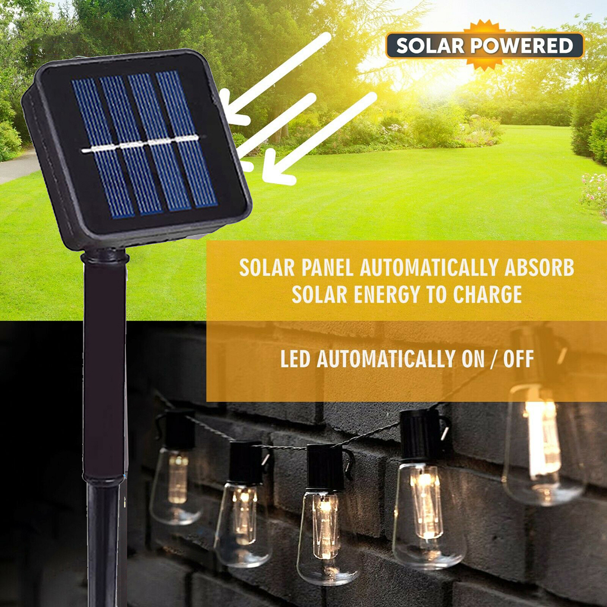 LED Solar String Licht Outdoor Girlande Weihnachten Globus Glühbirnen Dekoration Camping Garten Party Terrasse Fee Lampe Solar