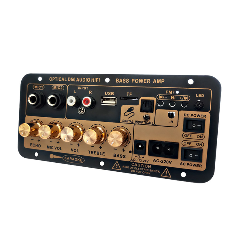 Carte amplificateur Audio Bluetooth 100W, caisson de basses numérique, double Microphone, Module d'ampli pour haut-parleur 4-8 ohms pour maison et voiture, 110V/220V
