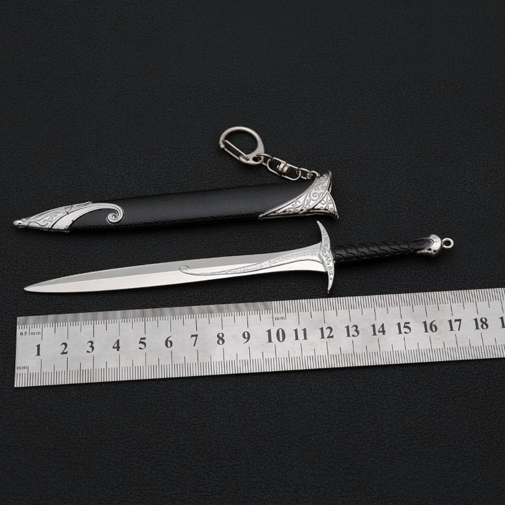 22cm Ring Baggins Katana Aragorn Sword Anime Medieval Glamdring Narthil Sword Ninja Knife Real Japanese Katana Samurai Sabre Toy
