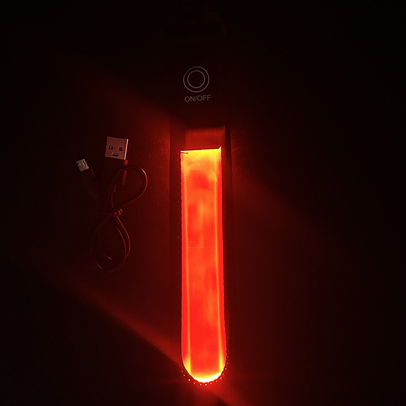 Rechargable Backpack Reflective Strip Cycling Hiking Bag LED Reflector Light Night Safety Walking Running Safety Bag Pendant