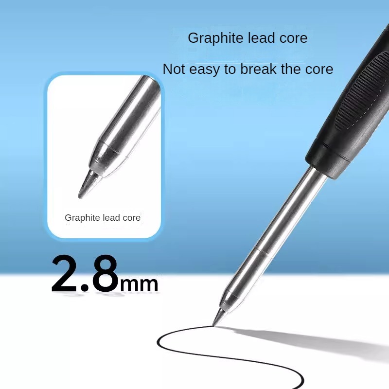 2,8 мм плотник механический карандаш с точилкой для деревообработки строительство длинная головка плотник карандаш милые канцелярские принадлежности
