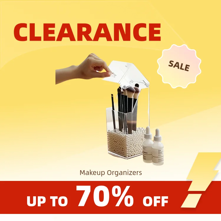 Clearance_Ins Simple Transparent Cosmetics Storage Box High-value Large-Capacity Facial Mask Box Acrylic Dust-proof Jewelry Box_