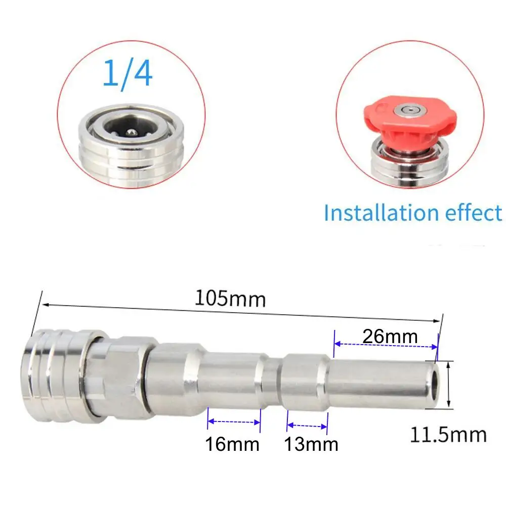 Adattatore per pistola per lavaggio auto per Nilfisk KEW ALTO WAP CALM a 1/4" Convertitore per lavaggio ad alta pressione in acciaio inossidabile a connessione rapida