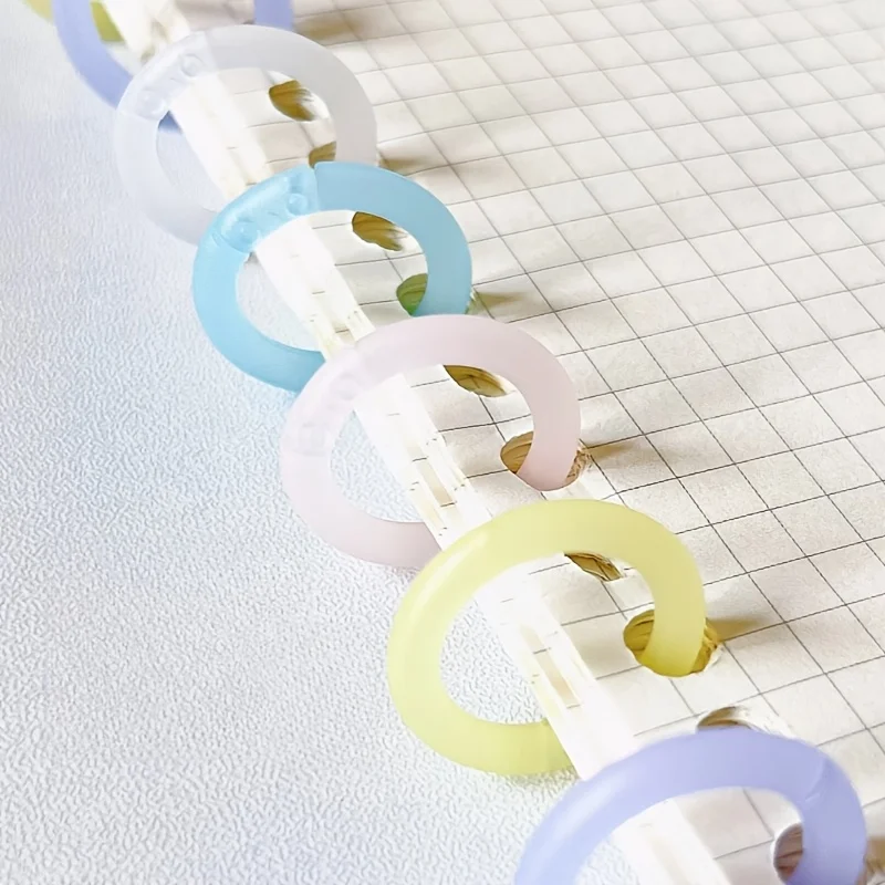 20/50pcs สีสันหลวมแหวน Binding COIL พลาสติกที่ถอดออกได้ Punch แหวนหัวเข็มขัดแฟ้มองค์กร Office Accessorie