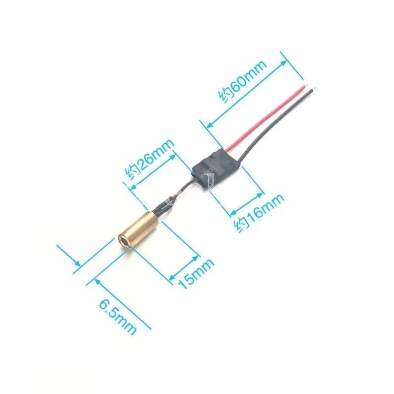 Зеленый лазерный модуль 532nm10mw Диаметром 6,5 мм, Зеленая лазерная головка малого размера, лазерная головка с проводной точкой