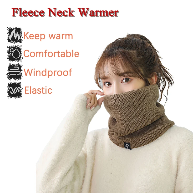 Calentador de cuello de punto suave para hombre y mujer, bufanda deportiva a la moda, cubierta para la cara, patinaje en invierno, correr, bufandas cálidas, cuello grueso a prueba de frío