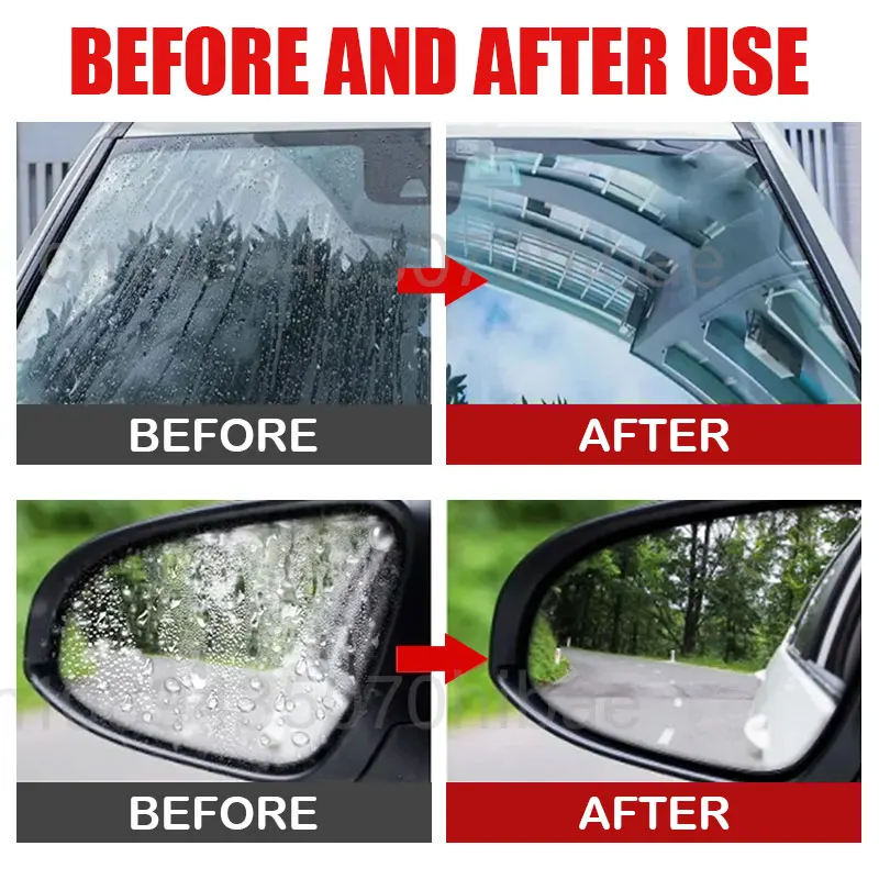 กระจกรถยนต์ Anti-Rain Water Spray Repellent NANO Coating Hydrophobic ตัวแทนกันน้ําฟิล์มน้ํามันถอดฟิล์มกระจกรถยนต์ Agent