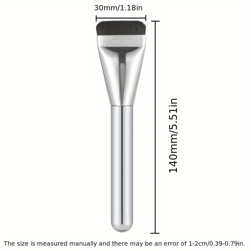 1/2 PC Multi-Use Foundation Ultra-Fine, Hypoallergenic NYLON Bristle Oval Foundation แปรง-เหมาะสําหรับ Face Contouring