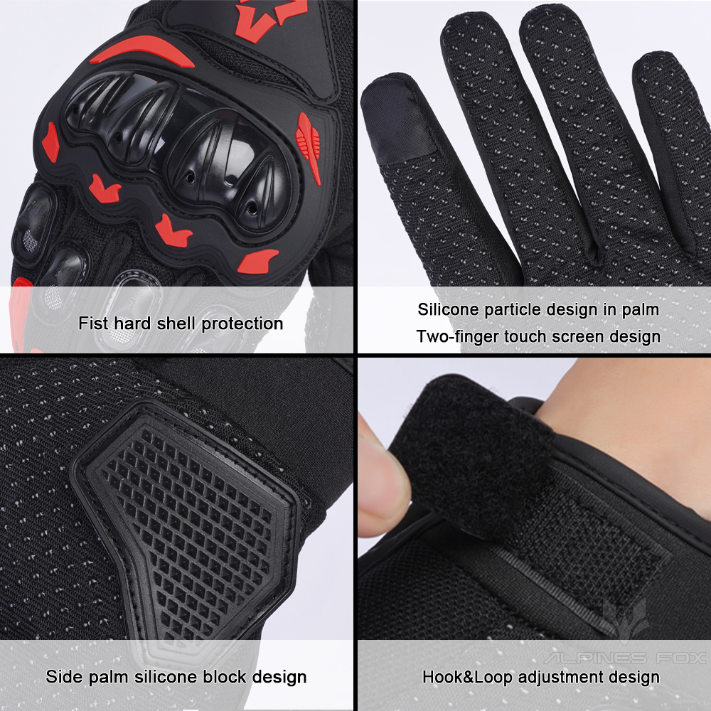ฤดูร้อนใหม่ผู้ชายถุงมือรถจักรยานยนต์ Hard Knuckle หน้าจอสัมผัสมอเตอร์ไซด์ Motocross Moto Biker ถุงมือรถจักรยานยนต์อุปกรณ์เสริม M-XXL