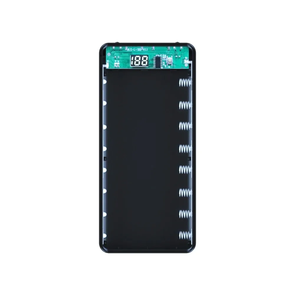 8*18650 Power Bank Cases Battery Holder Dual USB Type C Charge DIY Shell L8 No Soldering Battery Case Storage Box