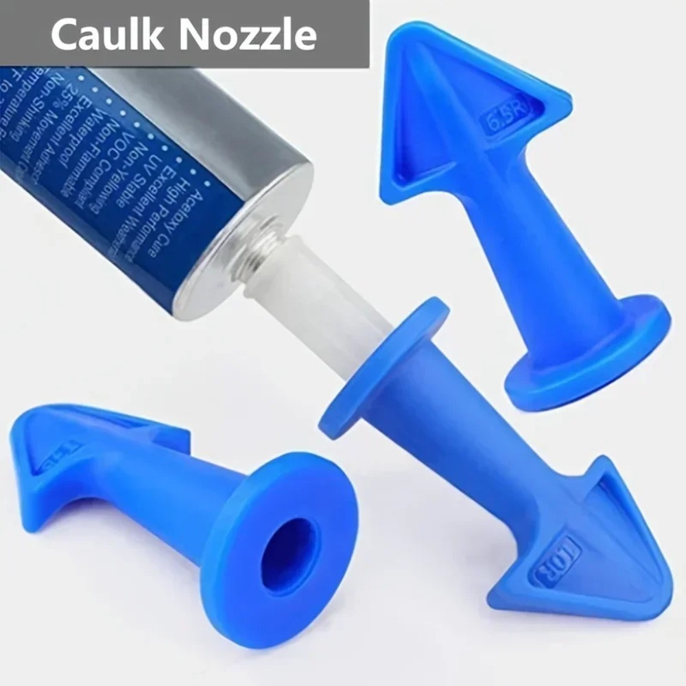 3pcs Multi-functional Silicone Sealant Nozzle Scraper Floor Caulking Tools Silicone Sealant Nozzles Kit Home Improvement Set A