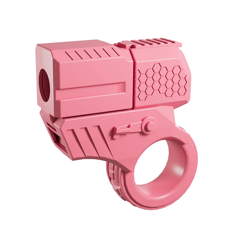 New Mini Gun Shell Ejected Can Launch Decompression EDC Finger Ring Pistol Fidget Spinner Ratchet Anxiety Stress Relief Toy Guns