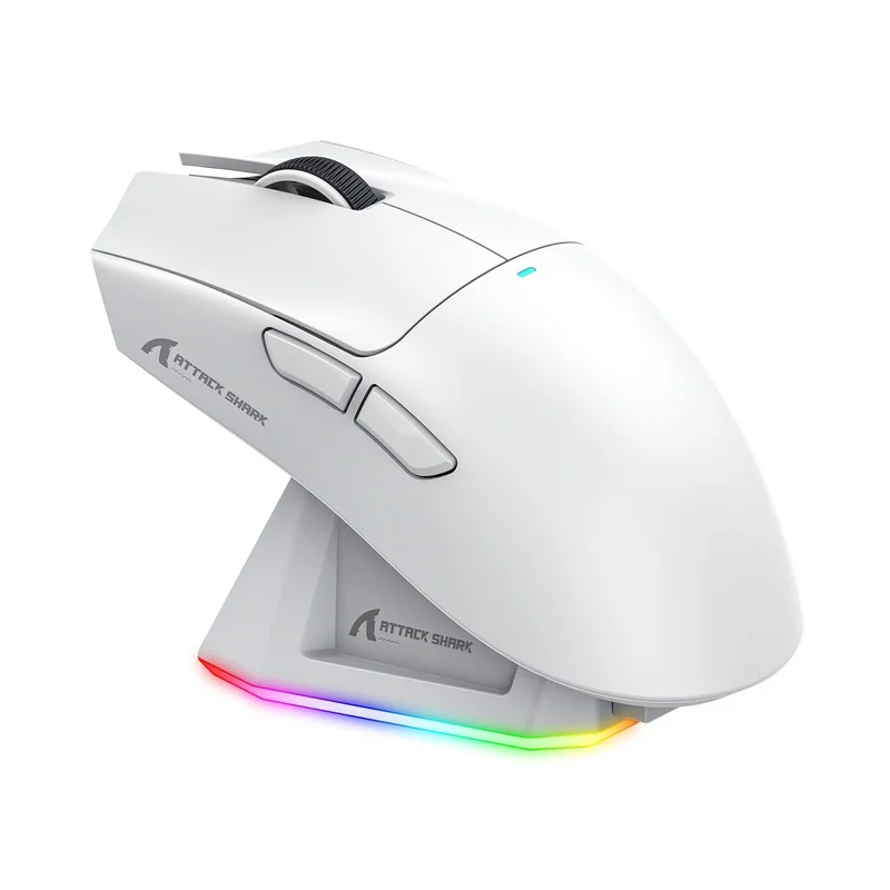 Attack Shark X11 Maus, leicht, PAW3311, E-Sport-Spiel, die dritte Mock-Prüfung, kabellose Bluetooth-Maus, die RGB-Unterseite auflädt