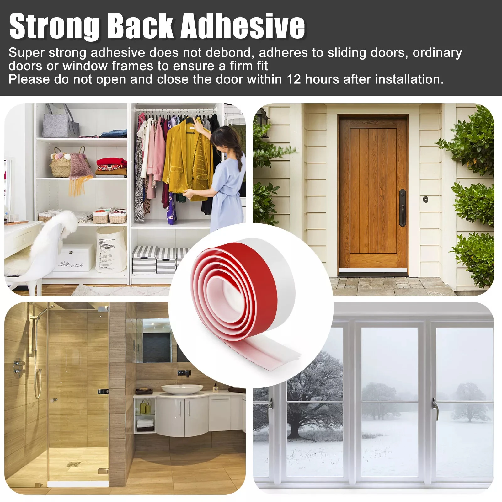 1 เมตรด้านล่างแถบปิดผนึกSelf-Adhesive AoorsและWindowsฉนวนกันเสียงWindproofมีรูพรุนซีลStrip