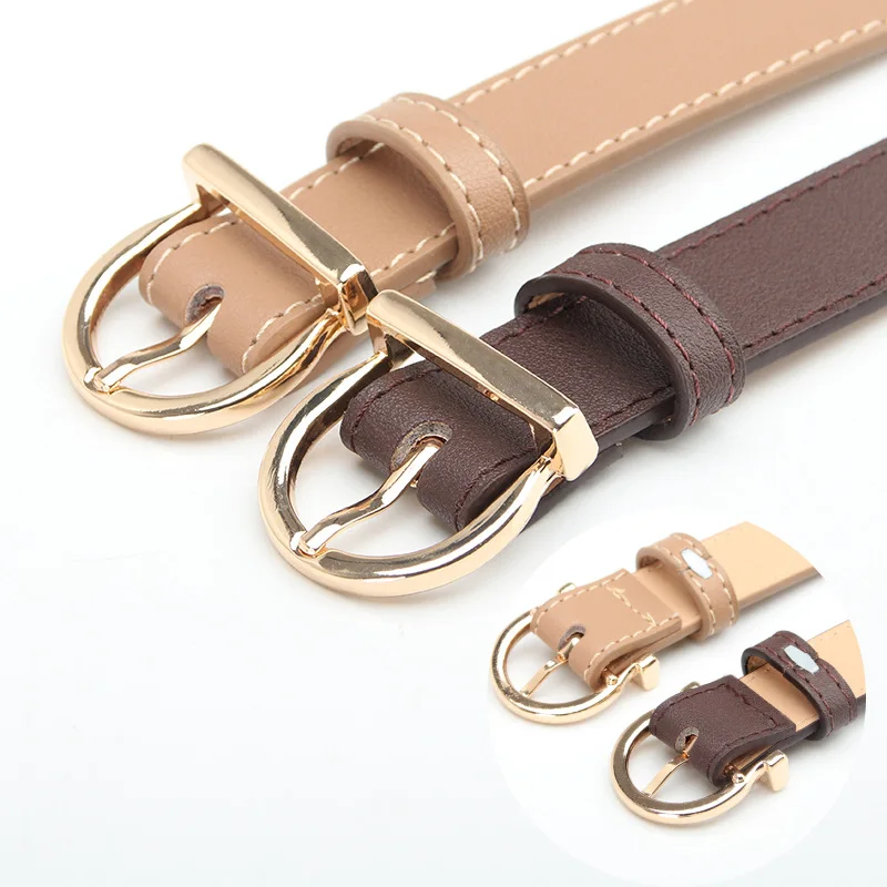 Nuevo cinturón de estilo coreano para mujer, cinturón fino con hebilla, cinturón suave de lujo a la moda para pantalones vaqueros, cinturón de cuero PU