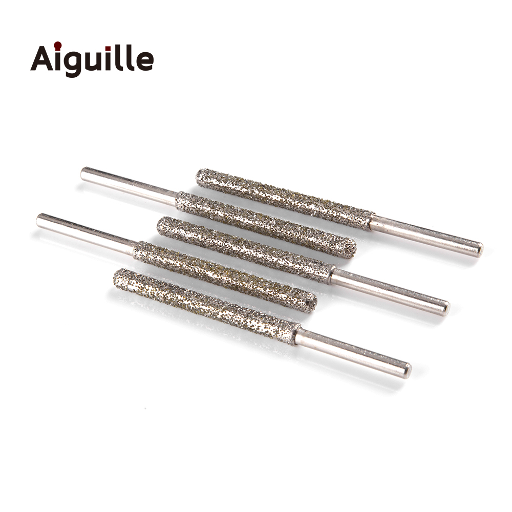 Aiguille 60# shank 4mm Grinding Burr 80mm Ultra-long Grinding Bits Stone Metal Peeling Point Diamond Grinding Burr Trimming Bits