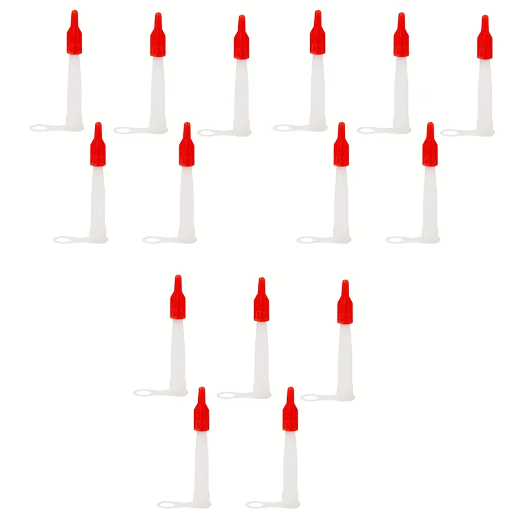 15pcs Silicone Tubes Nozzles Cap Replacement Tips Caulk With Red Nozzles Cartridge Spare Silicone Sealant Home Construction Tool