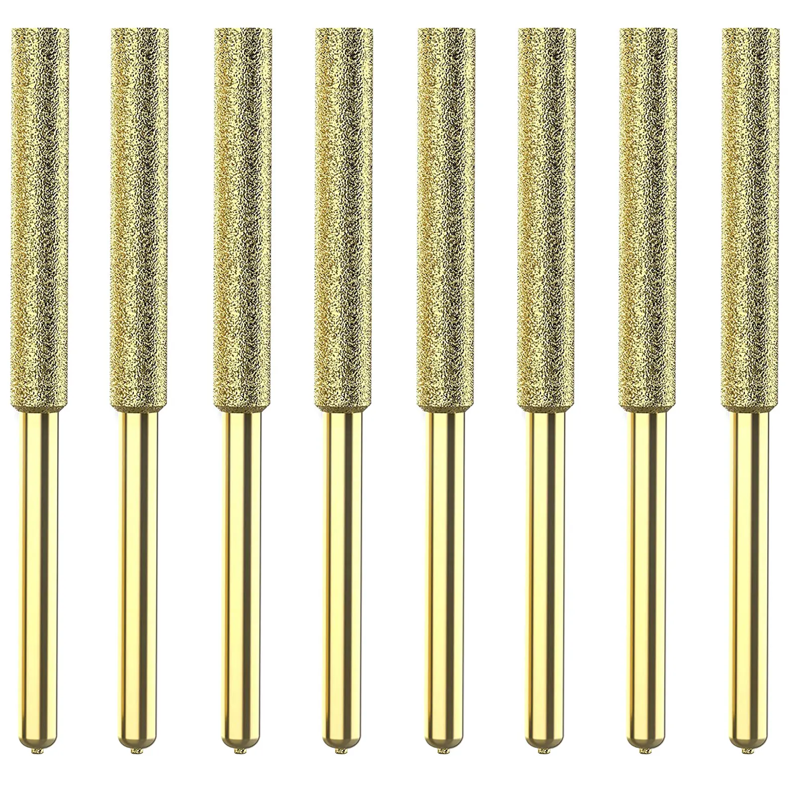 8 pezzi punte per motoseghe affilatrice diamantata placcata in titanio alta durezza lima per motoseghe elettrica 4/4.8/5.5mm pietra per affilare motoseghe