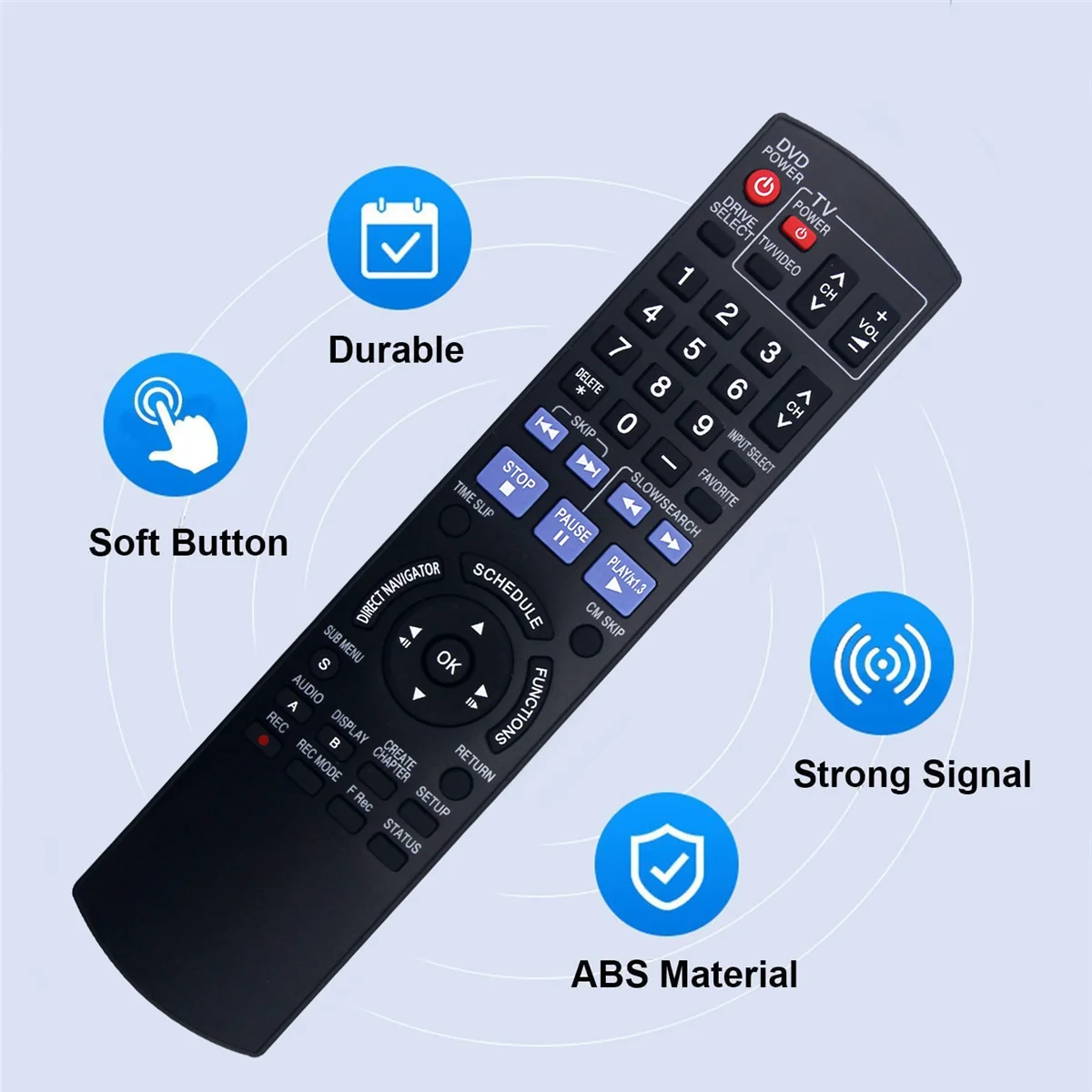 BABQ N2QAYB 000197   เปลี่ยนรีโมทคอนโทรลสําหรับ Panasonic เครื่องบันทึก DVD DMR-EZ48V DMR-EZ485V DMR-EZ48 DMR-EZ485 DMR-EZ48VK DMR-EZ485VK