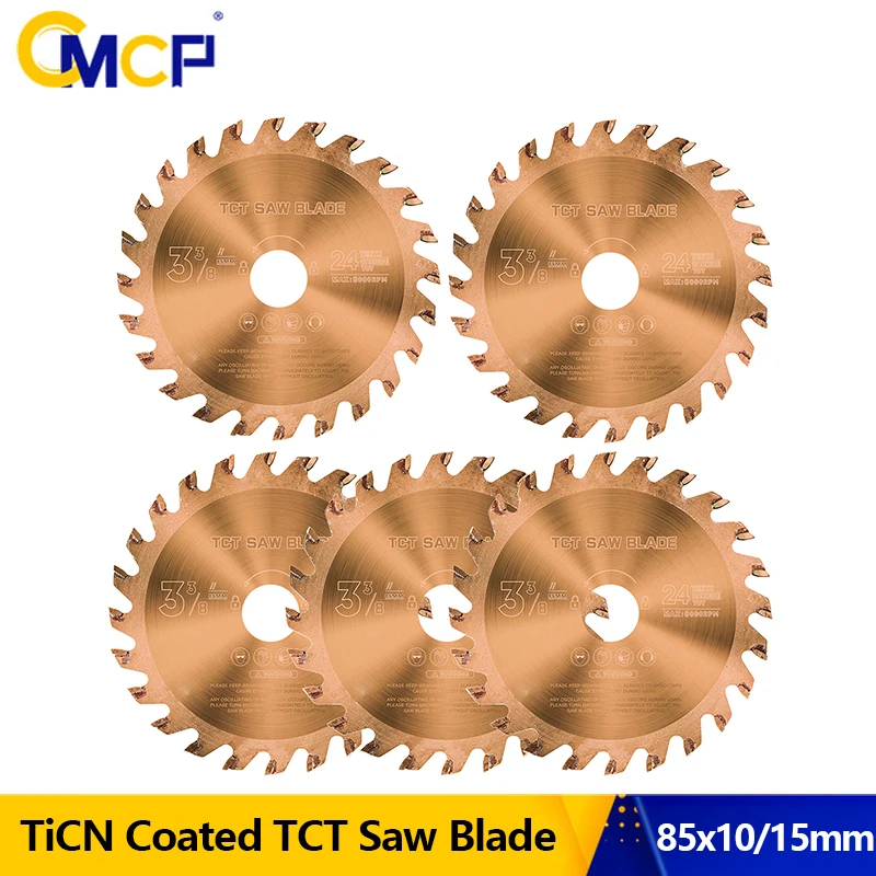 1pc 85x10/15mm Circular Saw Blade For Wood TiCN Coated TCT Saw Blade 24T/30T/36T Cutting Disc Woodworking Wheel Discs Saw Disc