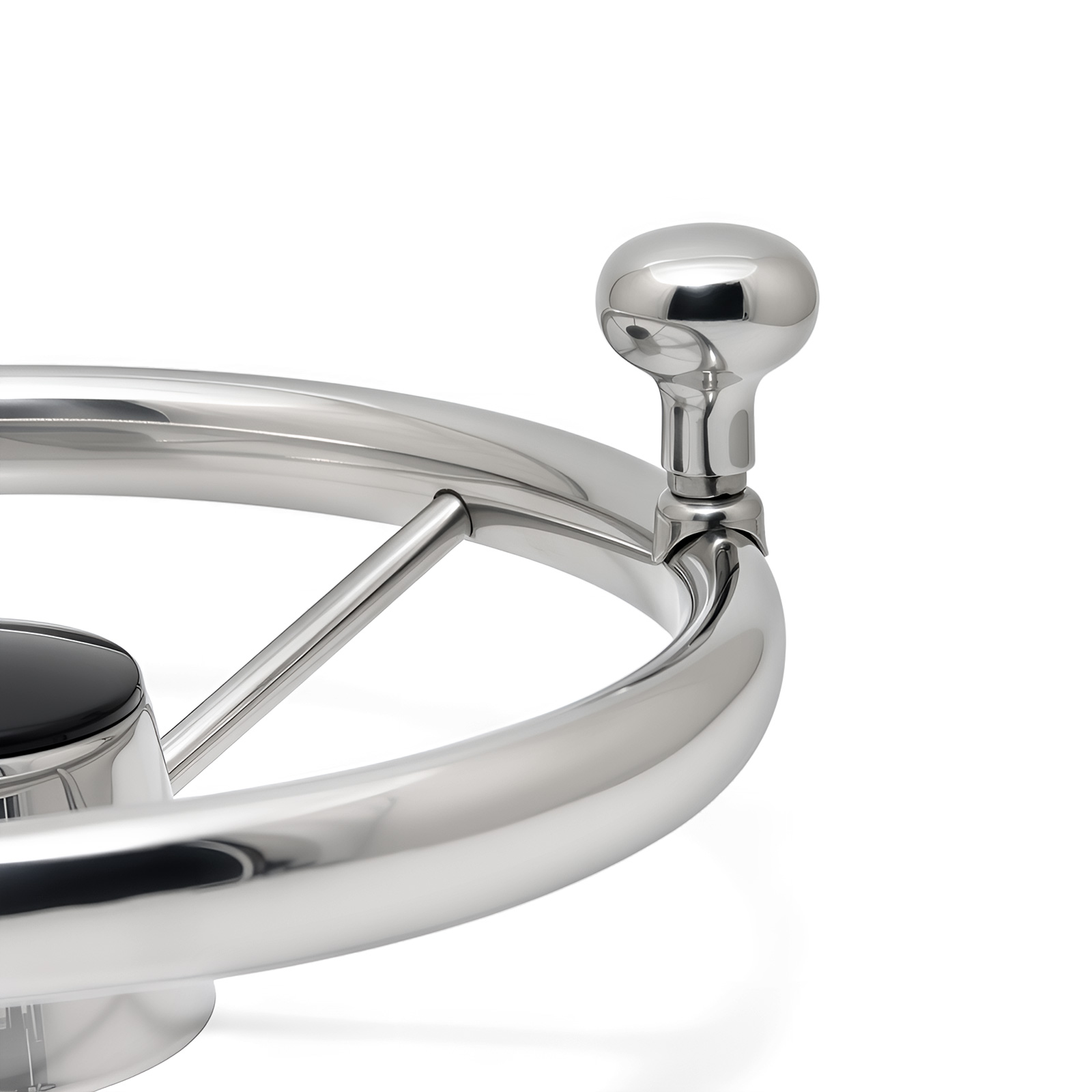 Kierownica do łodzi 11 cali, akcesoria morskie, idealna kierownica ze stali nierdzewnej 11 cali z gałką do łodzi, jachtu.