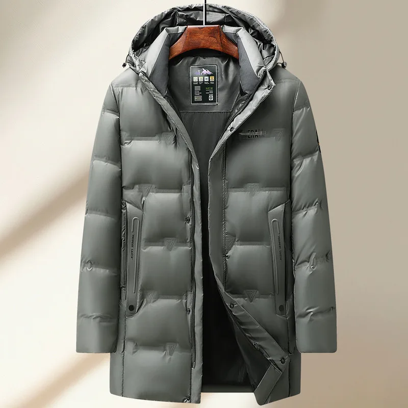 2024 neue ankunft winter jacke 90% weiße ente daunenjacken männer, männer lange stil mode verdicken warme winter daunenmantel, parkas männer