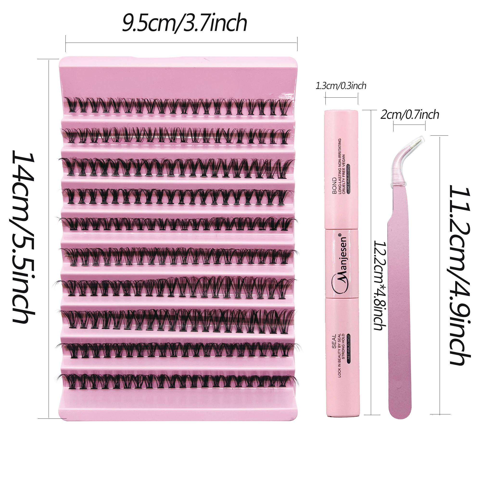 DIY Lashes Extension kit Eyelashes 200 PCS Clusters Lash Bond and Seal Makeup tools  for gluing Lashes Gluing Glue Accessories