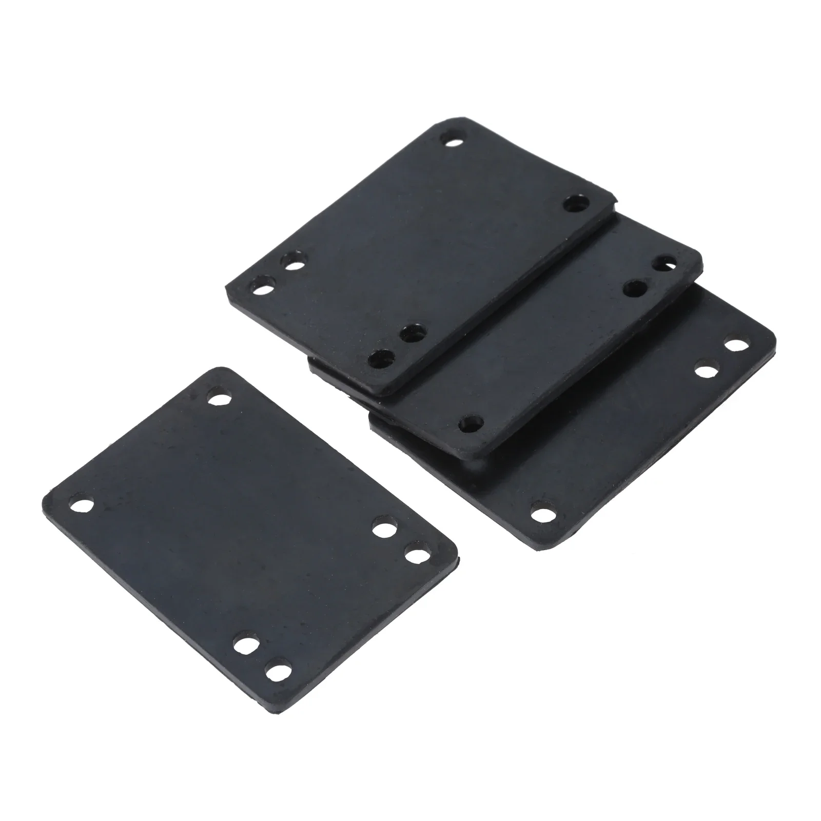 4 ชิ้นยาง Longboard Riser Pads สเก็ตบอร์ด Shock Pads สําหรับรถบรรทุกฮาร์ดแวร์ติดตั้งผู้ใหญ่เด็กกีฬากลางแจ้งเครื่องมือ 76x55 มิลลิเมตรสีดํา