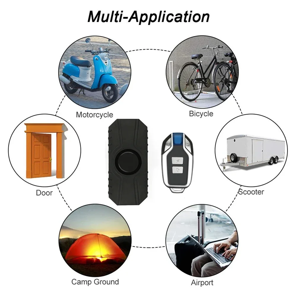 Alarme de vibração de bicicleta sem fio, carga usb, à prova d'água, motocicleta, bicicleta elétrica, controle remoto, sensor de segurança anti-perda