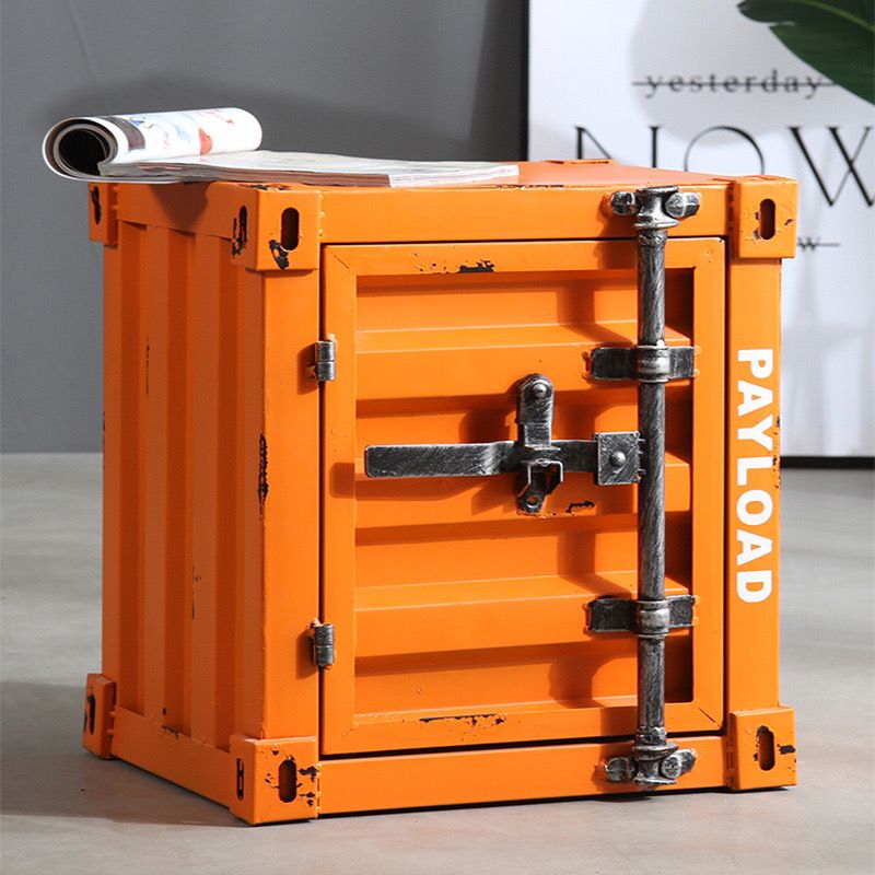 Промышленная тумбочка-контейнер — винтажный шкаф для хранения вещей, прикроватная тумбочка в деревенском стиле, состаренный металл и комод, уникальный домашний декор