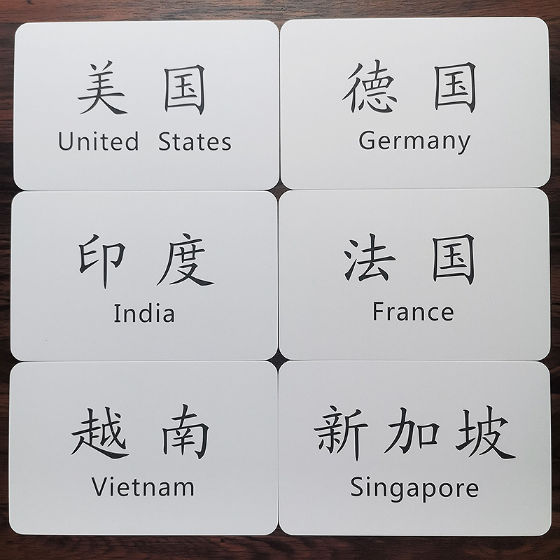 The Book Of Children Recognize the World Flag Card Thickened and Torn