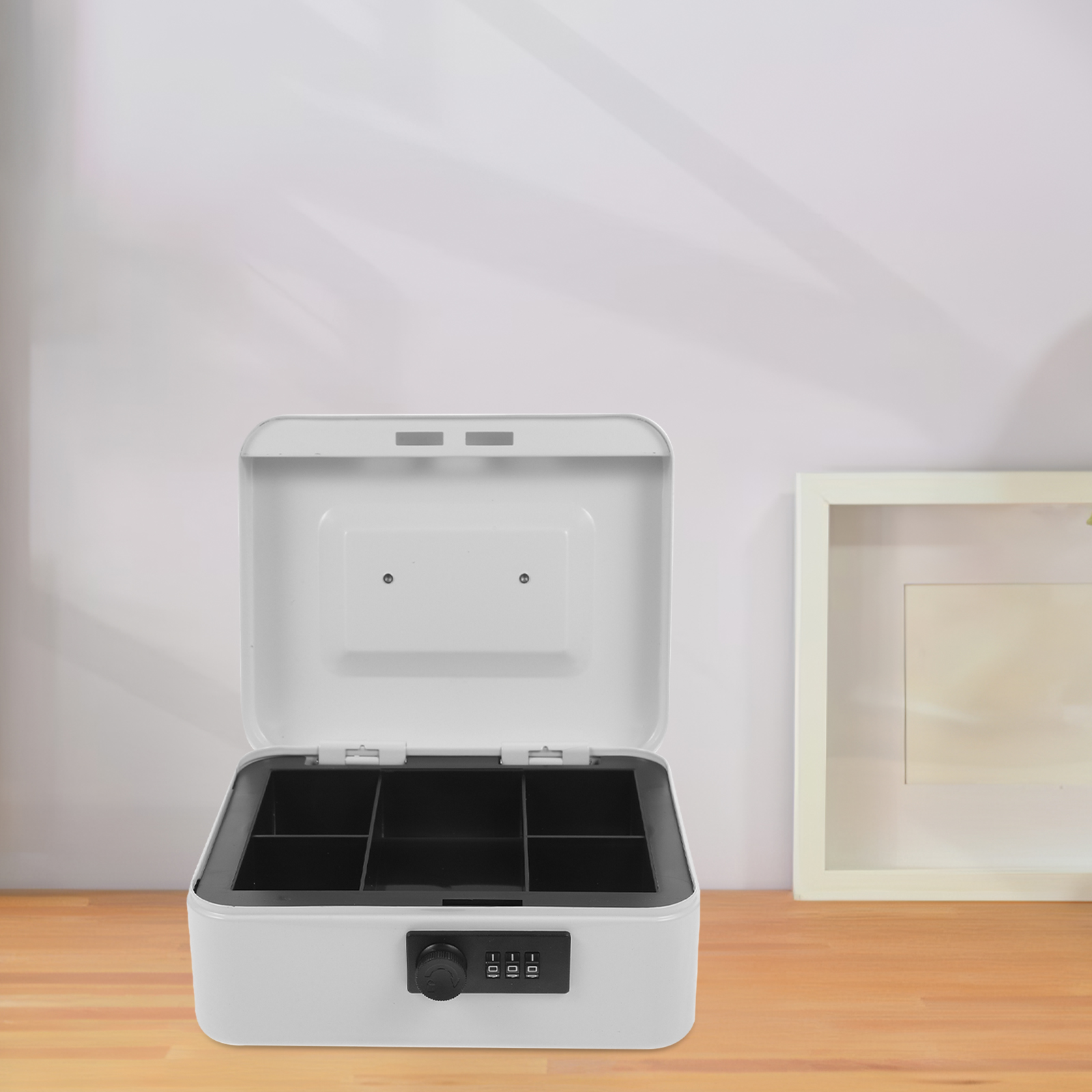 Afsluitbaar met sleutel Metalen geldopslag Home Lock Box voor contant geld Cadeau-organizer Dozen Grote capaciteit Munthouder Decoratief contant geld