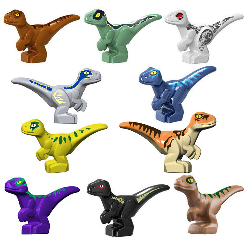 Blocs de construction pour bébé, dinosaure monde Chase tyrannosaure Rex Spinosaurus StegosaurusColor, accessoires, jouets pour enfants, cadeau
