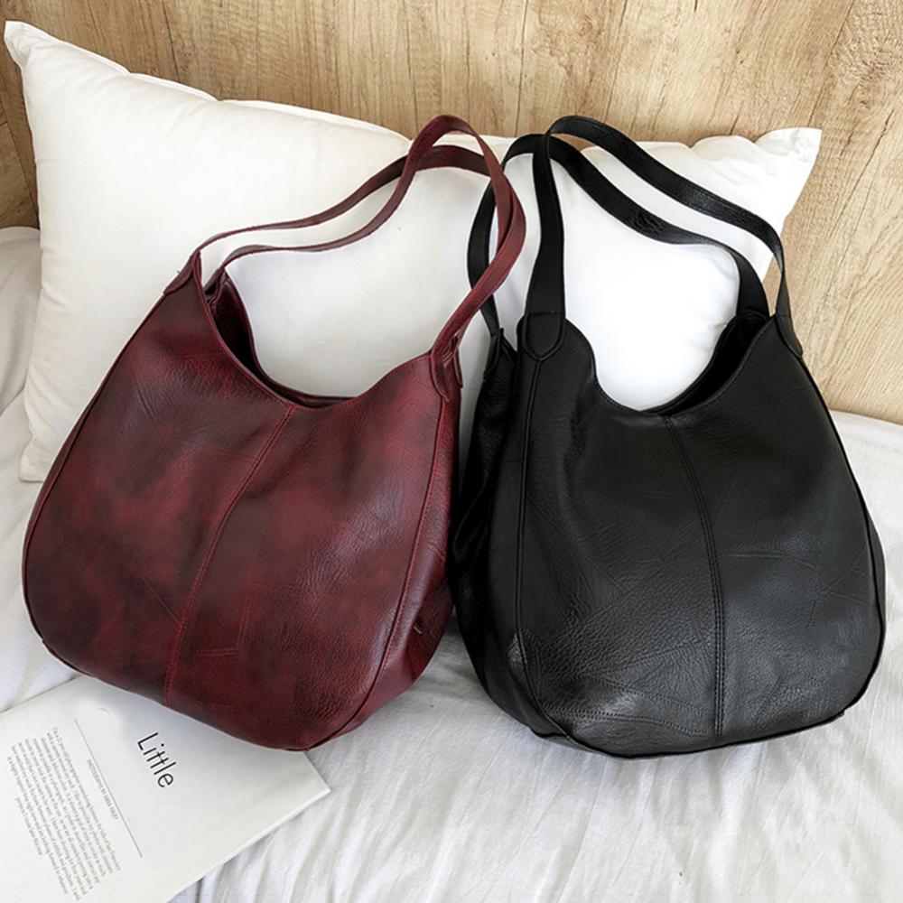Bolsas femininas vintage luxo couro bolsa de ombro designers grande saco moderno marca moda feminina