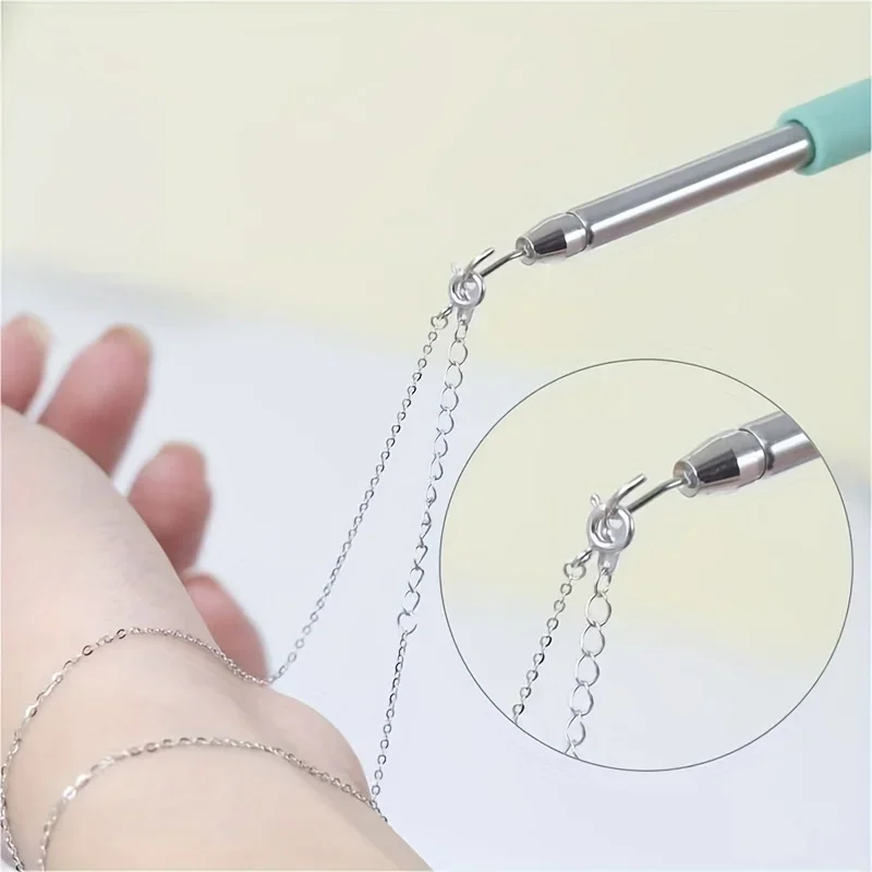 ช่วยสวมใส่สร้อยข้อมือเครื่องมือ Partner เครื่องประดับ Helper Fastening Aid ได้อย่างรวดเร็ว Unfasten Hooking อุปกรณ์คีม Clasps TIES ซิปหัตถกรรม