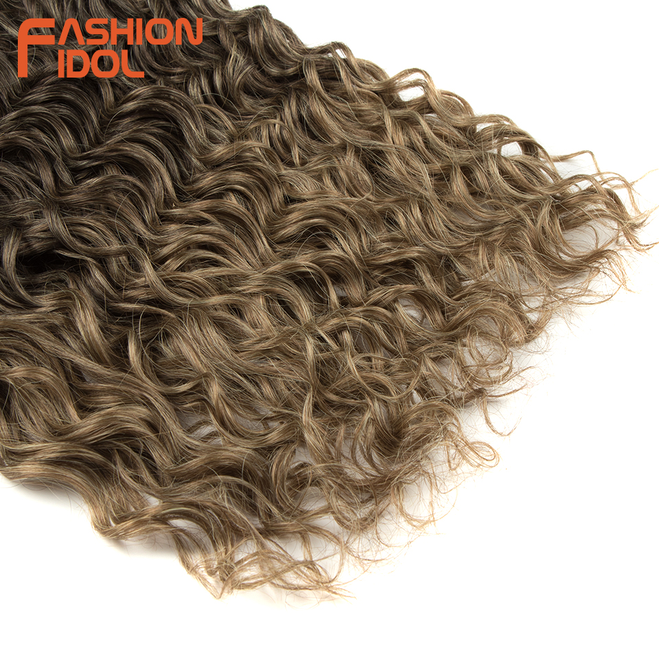 MODE IDOL Tiefe Welle Twist Häkeln Haar Synthetische Afro Lockige Häkeln Zöpfe Ombre Orange Flechten Haar Extensions Für Frauen