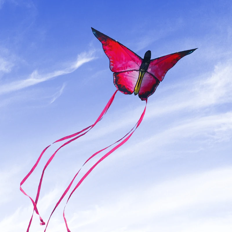YongJian ผีเสื้อที่สวยงาม Kites คริสตัลสีแดงผีเสื้อ Kites 100 M Kite String เด็กผู้ใหญ่ Kites โรงงานของเล่นกลางแจ้ง