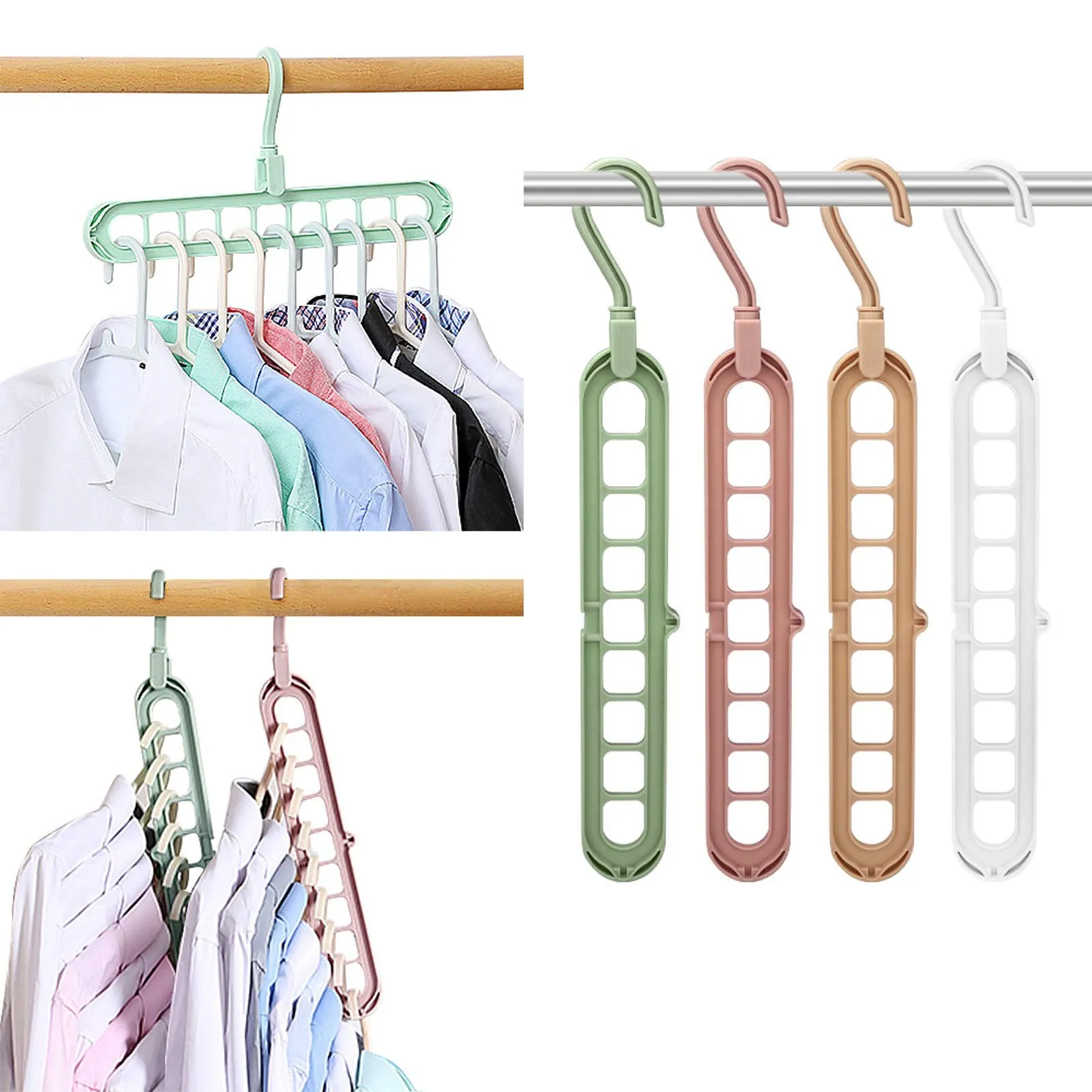 3 Magic Tiết Kiệm Không Gian Móc Treo Quần Áo Thông Minh Tủ Quần Áo Người Tổ Chức Cao Cấp Tủ Quần Áo Quần Áo Theo Tầng Móc Áo Sơ Mi Quần Áo