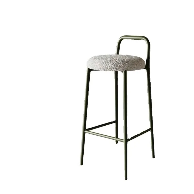 Cadeira alta de barra traseira, moderna, simples, ktv, caixa, recepção, pode ser empilhada, bolsa macia para casa, banco alto
