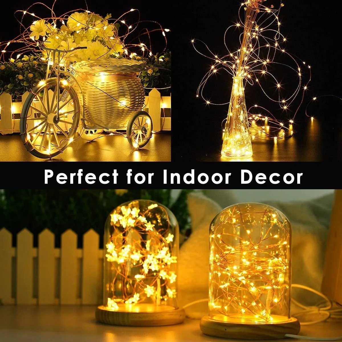 USB LED String Light 5 M/10 M/20 M/30 M 8 โหมดรีโมทคอนโทรลไฟ Fairy garlands งานแต่งงานคริสต์มาสโคมไฟตกแต่งวันหยุดใหม่ปี