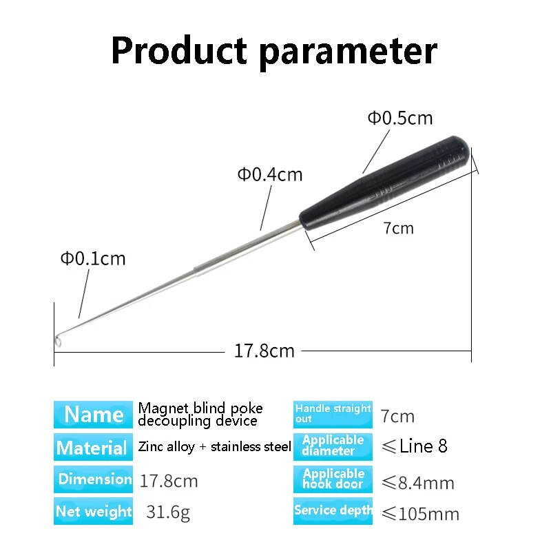 Ferramenta de pesca do seccionador da garganta profunda, Picar cego com ímã, Disconnector Fish Disconnector, Silicone Handle