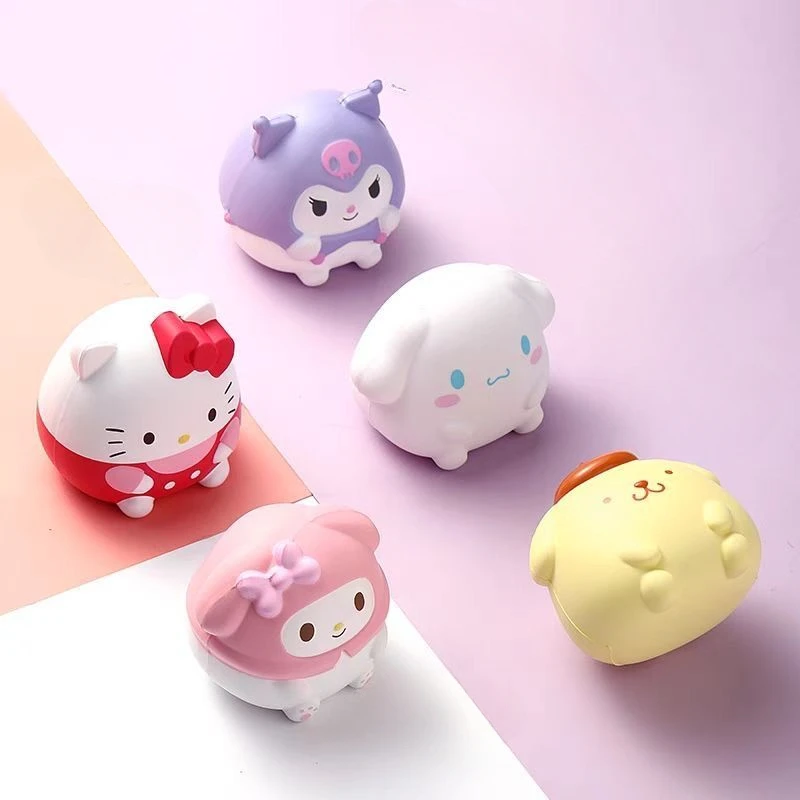 Sanrio Kawaii ความเครียดบรรเทาของเล่น Kuromi Cinnamoroll ความเครียดบรรเทา Squishy อะนิเมะการ์ตูนเด็กมือหยิกของเล่น Healing ของขวัญ