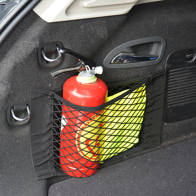 Filet de Rangement artificiel astique pour Siège Arrière de Voiture, Poche en Maille, Autocollant Magique, Sac Portable Universel, Accessoires
