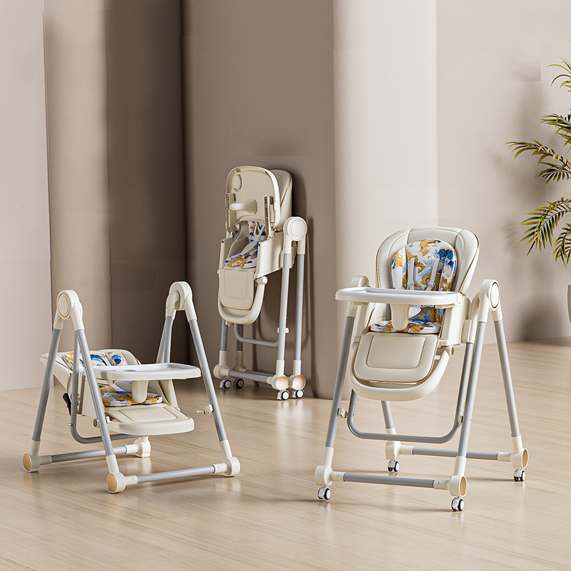 Silla alta multifuncional personalizada de alta calidad para niños y bebés, silla de comedor para comer y comer