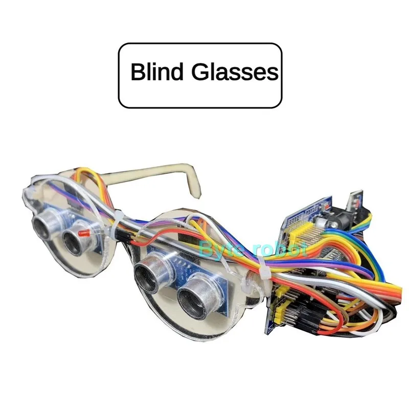 Bionic Blind Glasses Robot Ultrasonic Buzzer Vibrates Detect Obstacles Robot Eye Creative Technology for Arduino Robot DIY Kit