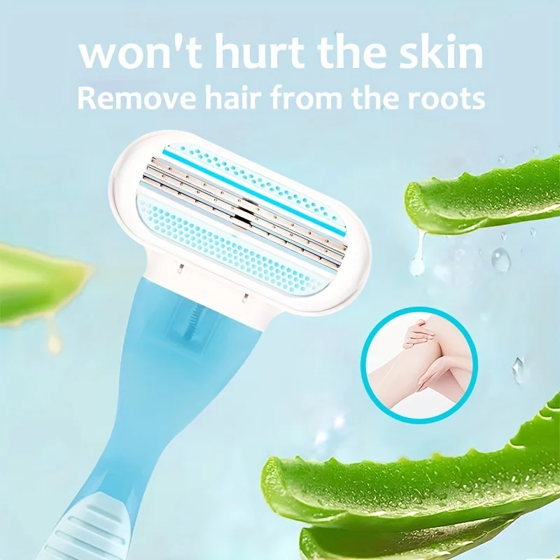 4-24Pcs  3 Layers Razor Blade Women Shaver Head for Venus Razor Safety Razor for Women Face Arm Leg Hair Machine