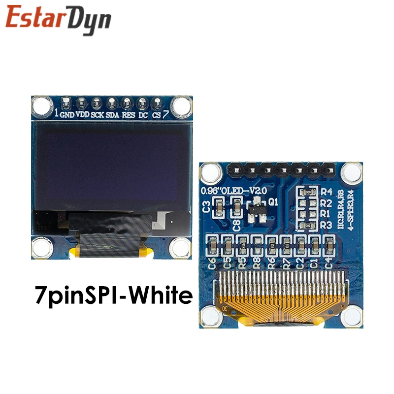 0.96 Inch IIC SPI Nối Tiếp 7/4Pin Trắng/Xanh/Vàng Xanh/Vàng Màn Hình Hiển Thị OLED Mô Đun SSD1306 màn Hình LCD 12864 Bảng Cho Arduino