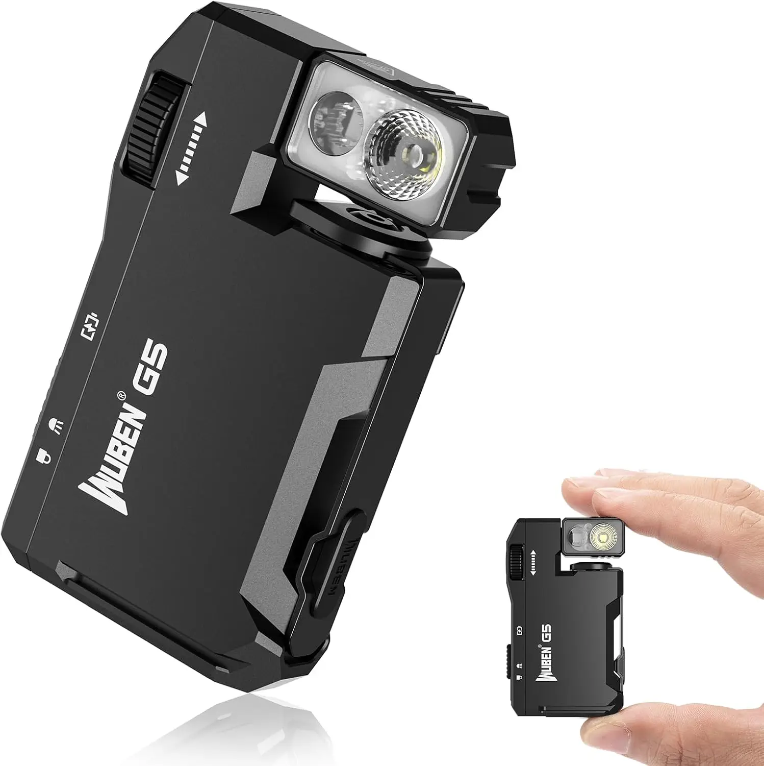 WUBEN G5 Перезаряжаемые мощные фонарики EDC RGB, портативные плоские мини-фонарики 400 люмен, магнитный брелок для ключей